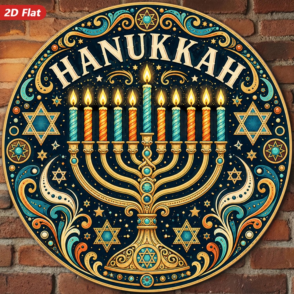 Art & Craft Supplies - CIFBUY Elegant Hebrew Aluminum Wall Art