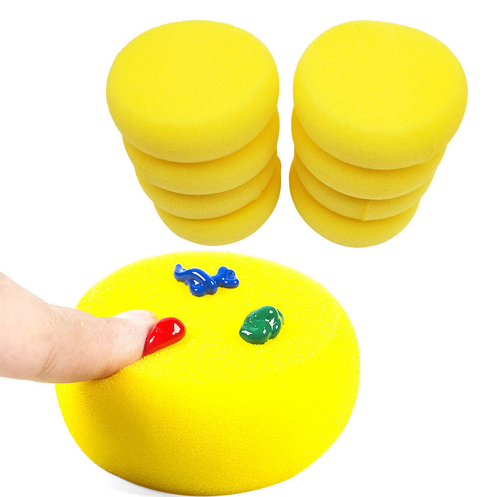 Art And Craft With Paint - Kids Sponge Paint Stampers 10Pcs Round