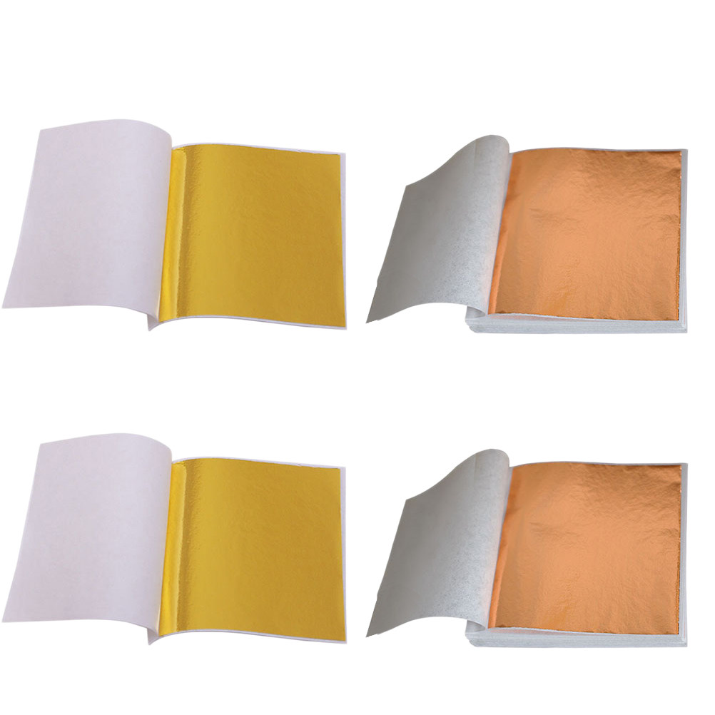 Art Craft In Paper - 200Sheets Gold Leaf Foil Paper Imitation