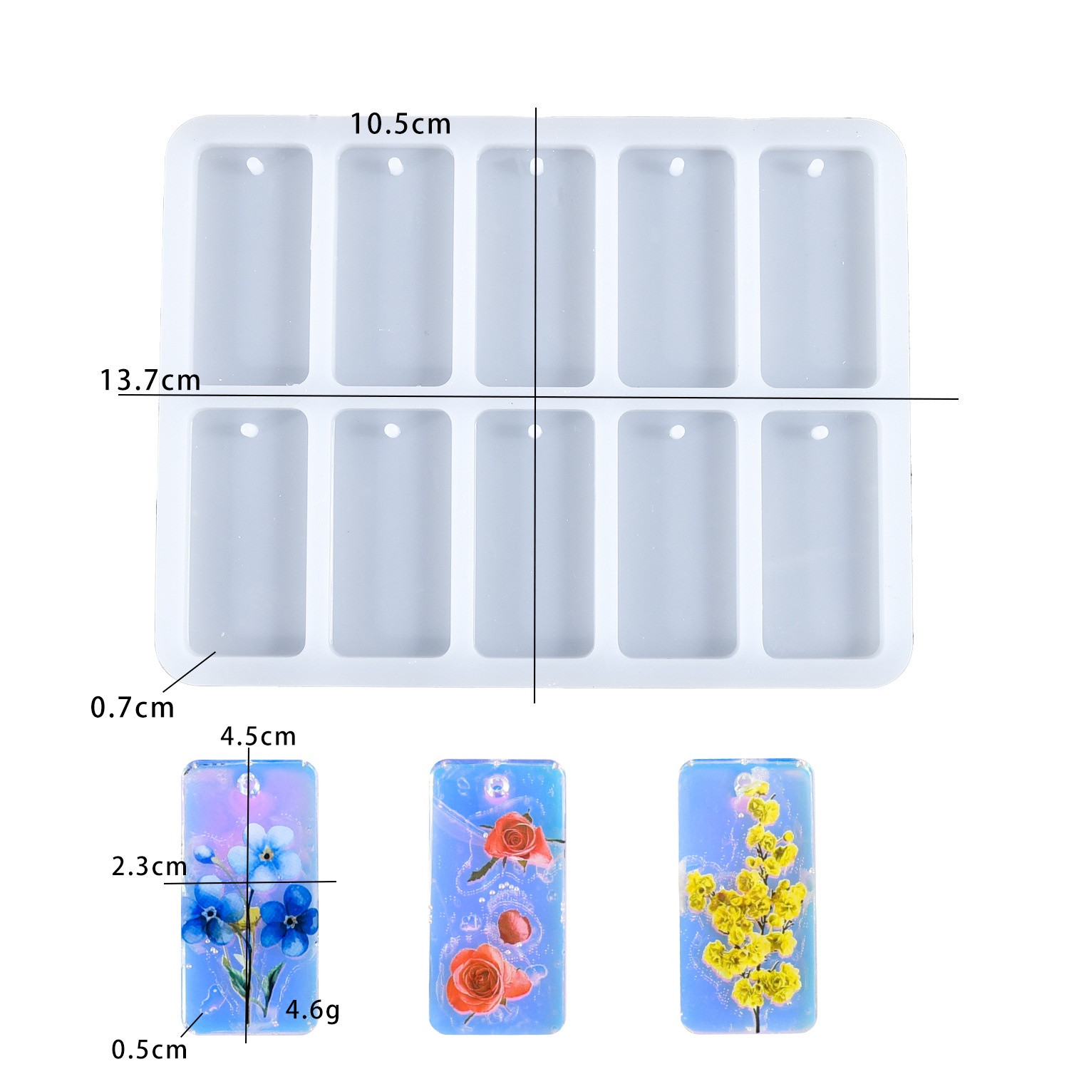 Art Craft Model - DIY epoxy resin mold 10-connected square
