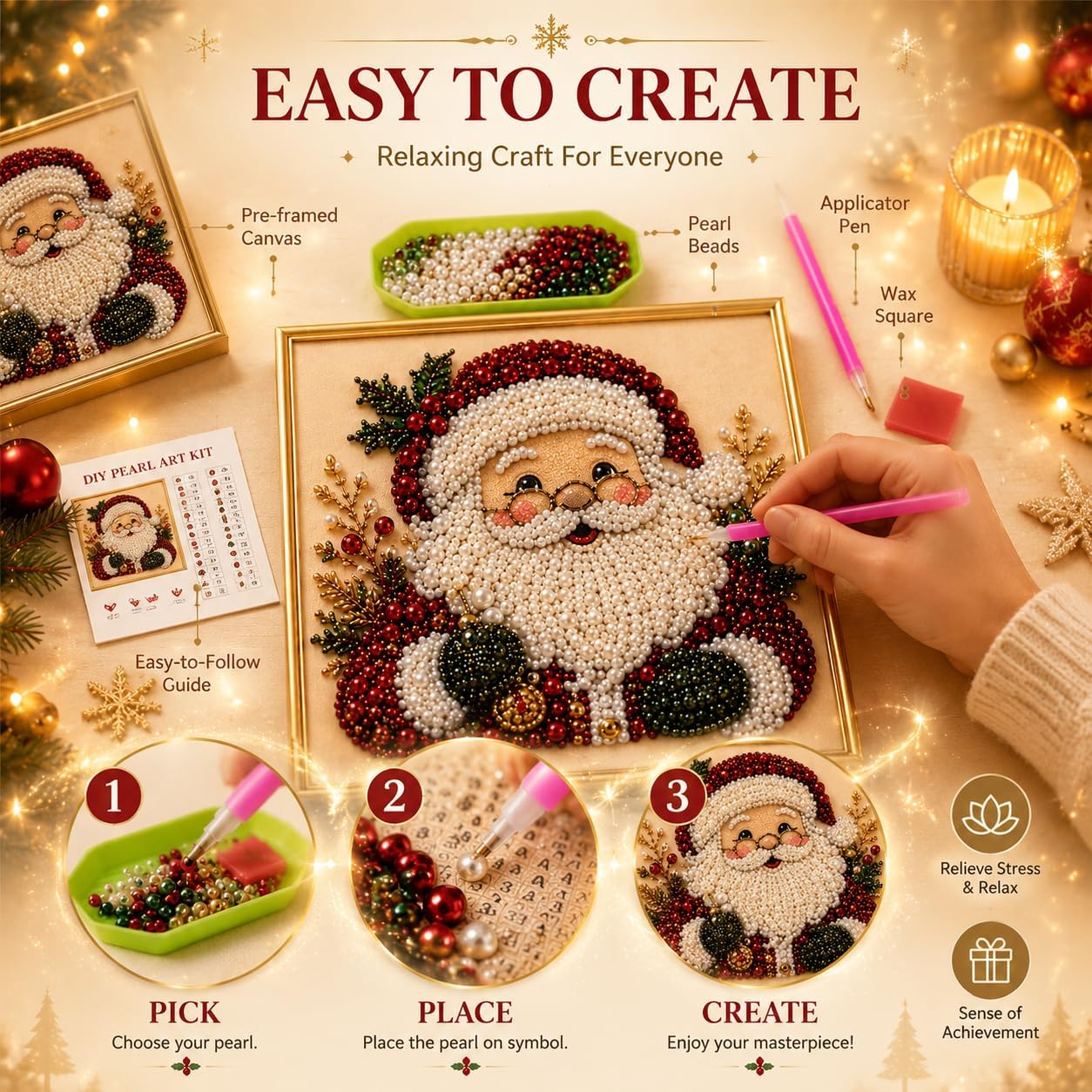 Christmas Pearl Diamond Painti - Art Craft Christmas Tree review and price