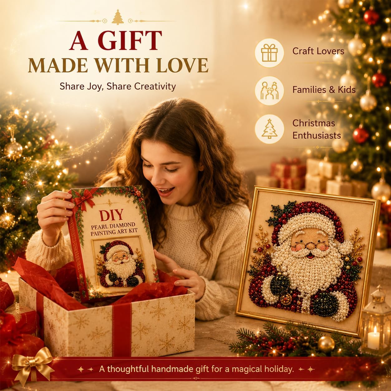 Christmas Pearl Diamond Painti - Art Craft Christmas Tree review and price