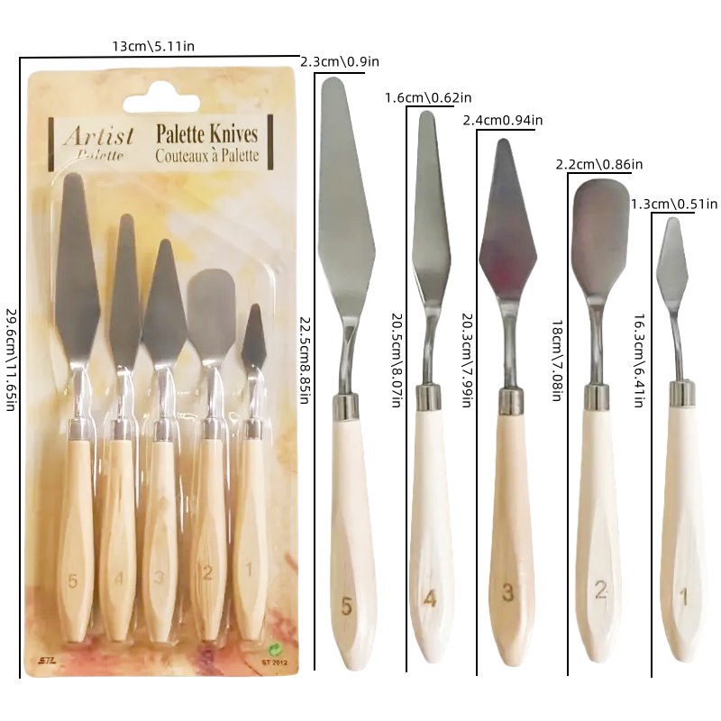 5-piece oil painting palette k - Painting Knife Palette review and price