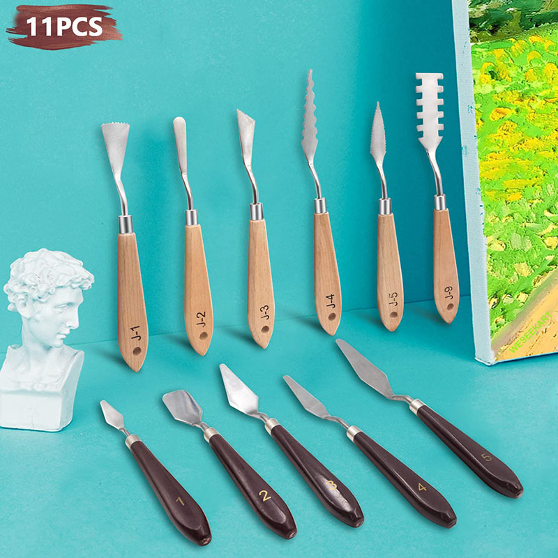 11Pcs Painting Knives Set Stai - Painting Knife Palette review and price