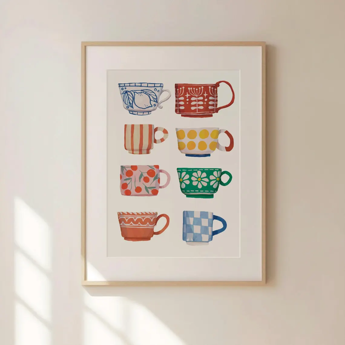 Tea Cup Print, Breakfast poste - Art Craft Kitchen review and price