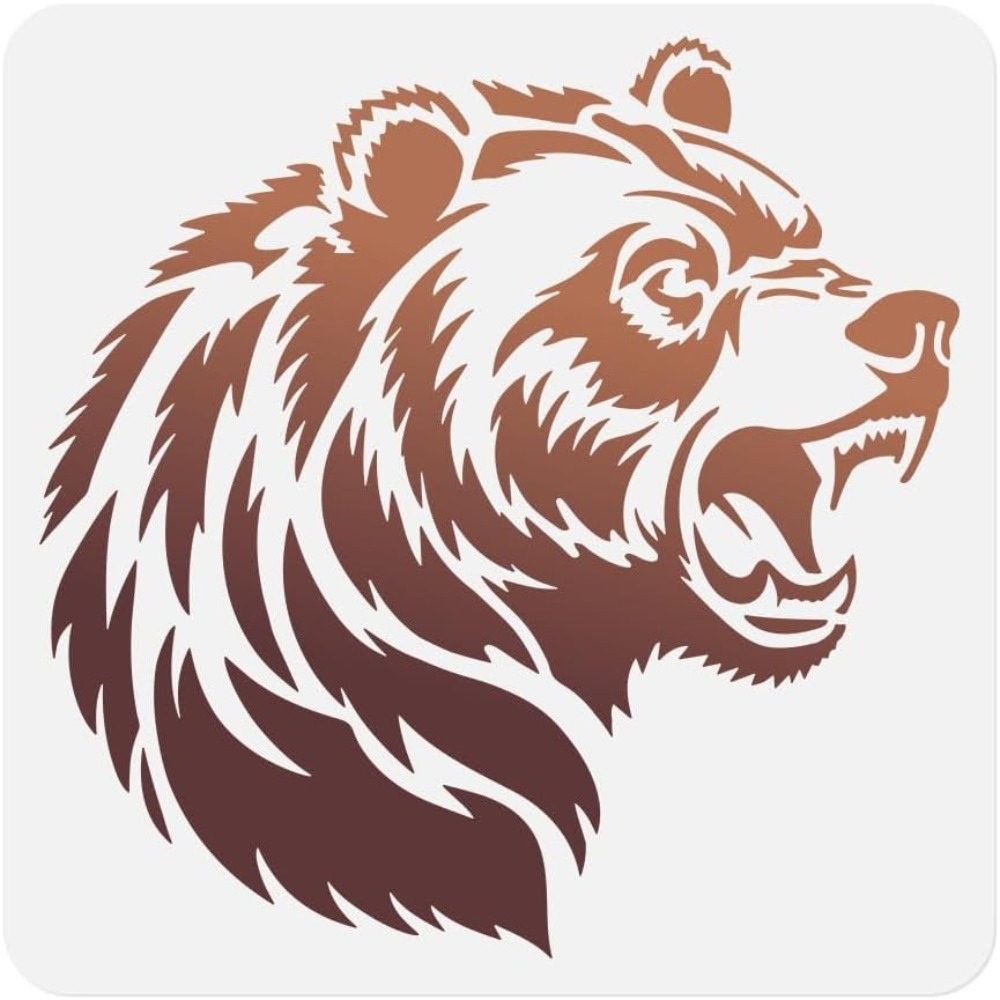 1 Piece Roaring Bear Head Anim - Art And Craft With Paint review and price