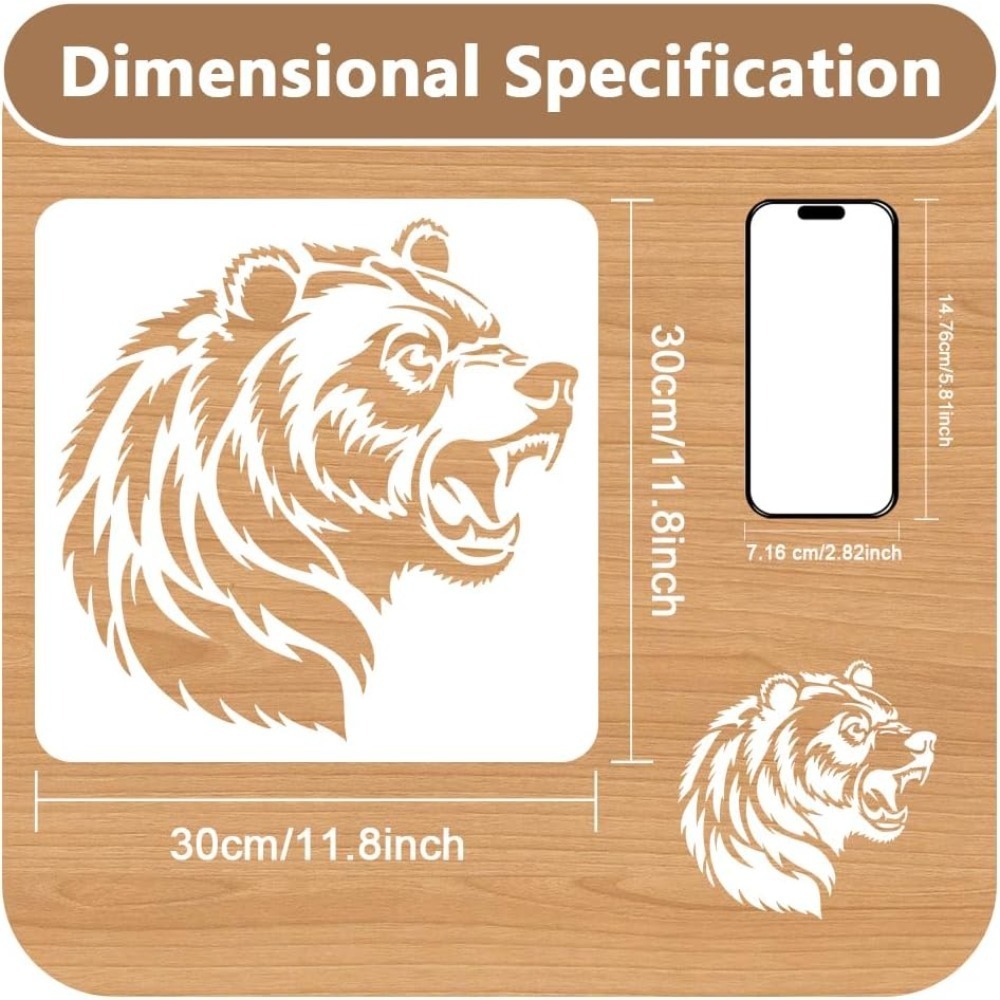 1 Piece Roaring Bear Head Anim - Art And Craft With Paint review and price