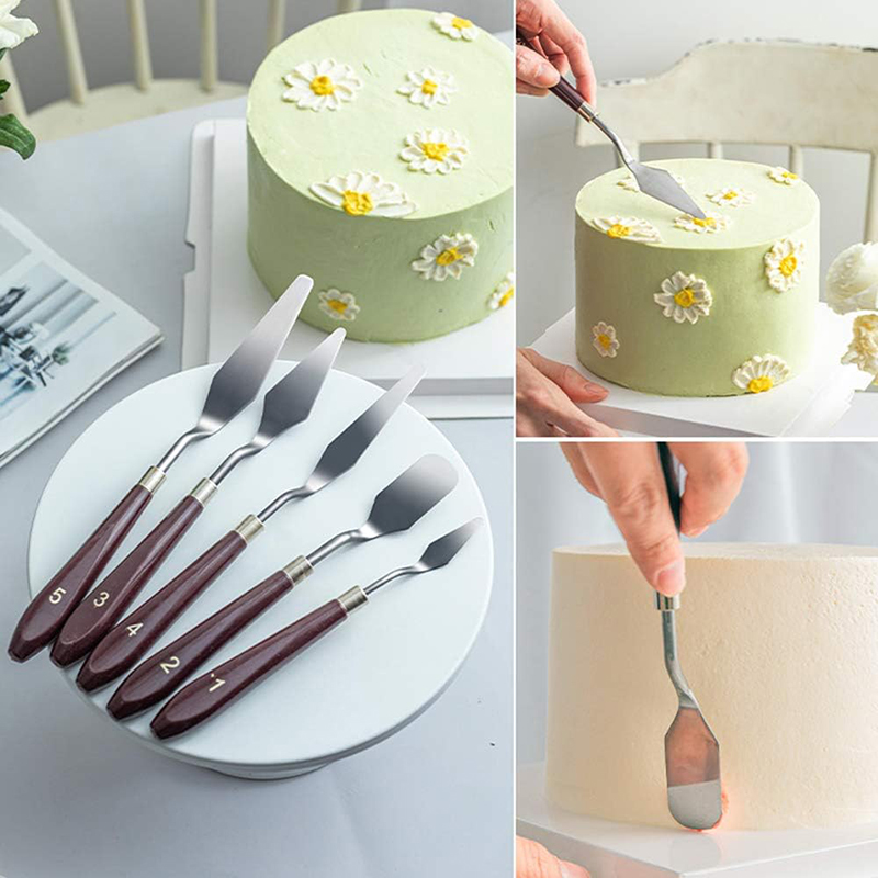 5Pcs Cake Cream Spatula Set St - Painting Knife Palette review and price