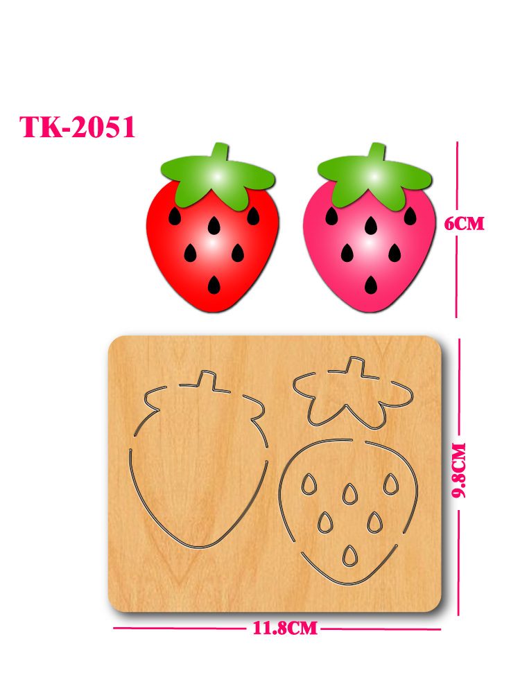Strawberry wooden cutting mold - Art And Craft Exclusives review and price
