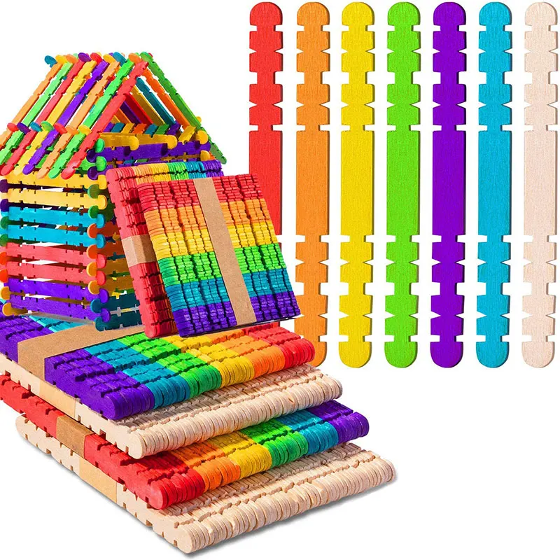 50Pcs Wooden Popsicle Sticks N - Art Craft With Ice Cream Stick review and price