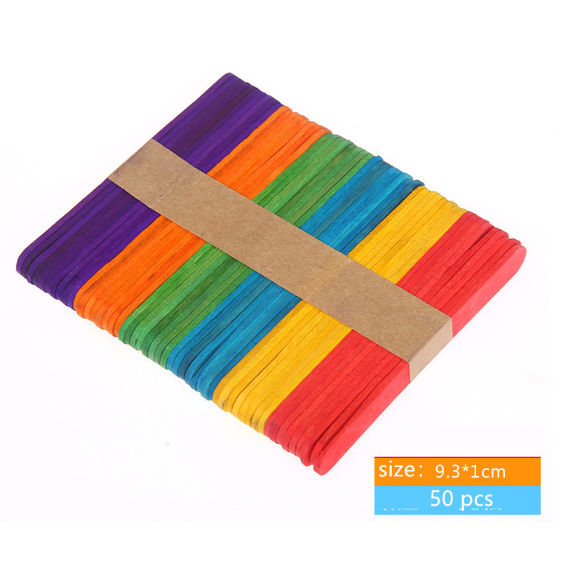 Popsicle Sticks 50Pcs Wooden C - Art Craft With Ice Cream Stick review and price