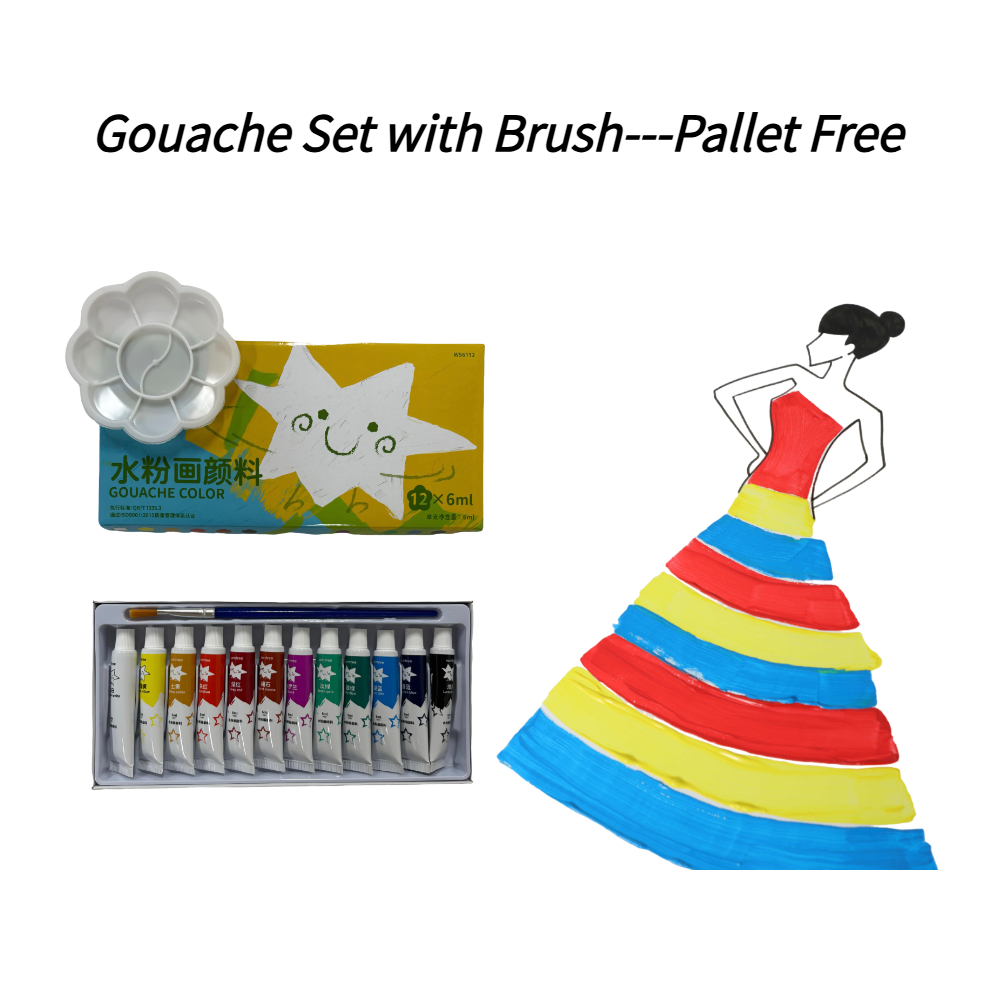 Gouache Paint Set 6ml 12 Color - Art And Craft With Paint review and price