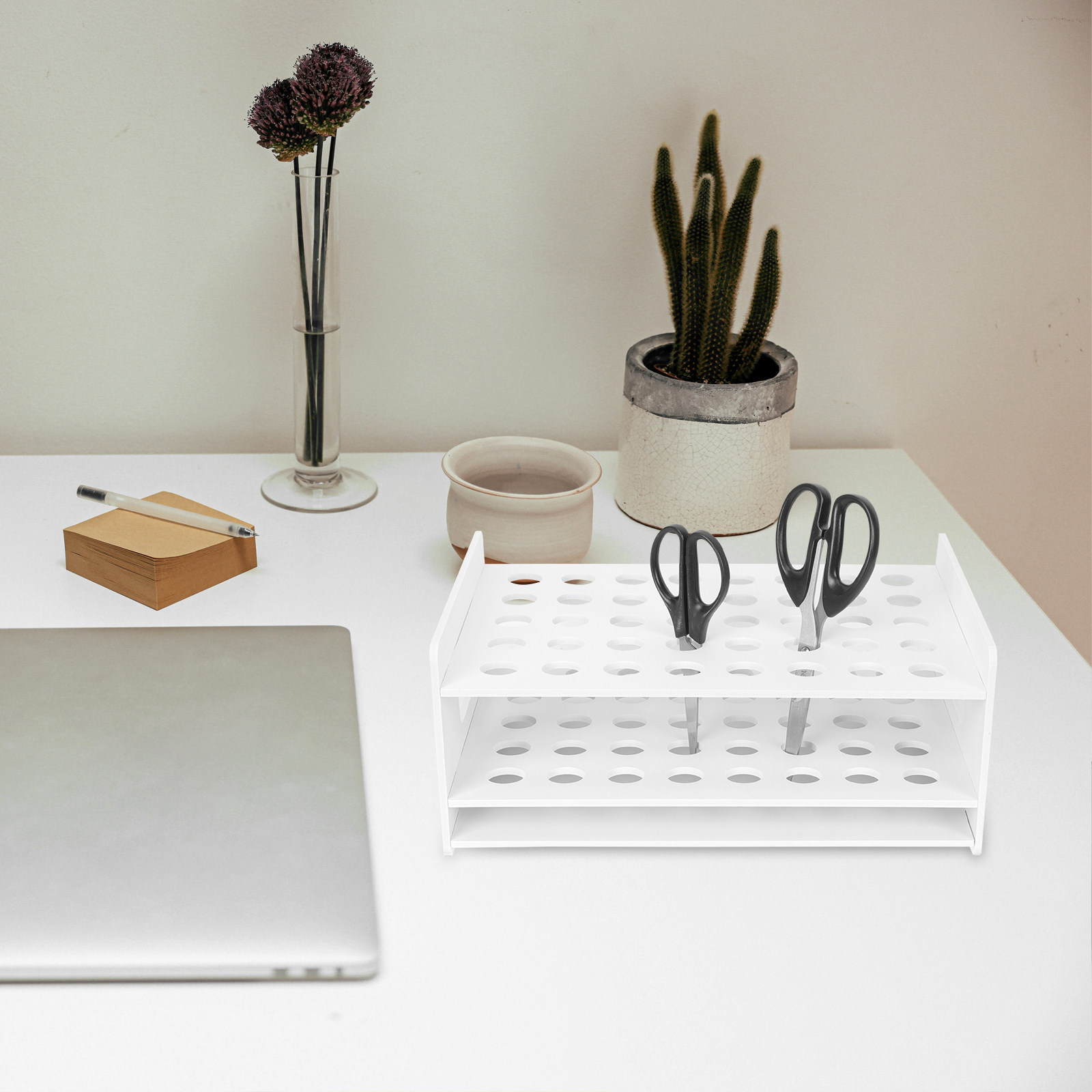 Desktop Wooden Scissors Rack 4 - Art Craft Youtube review and price